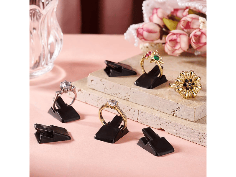 36pcs support de bague en plastique noir petits clips de bague affichage pour bagues de fiançailles mariage bijouterie vendeurs chambre - Conforama E