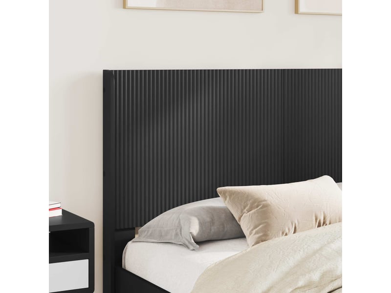 Lit double- lit adulte - cadre de lit avec rangement et tête de lit noir 150 x 200 cm - Conforama B
