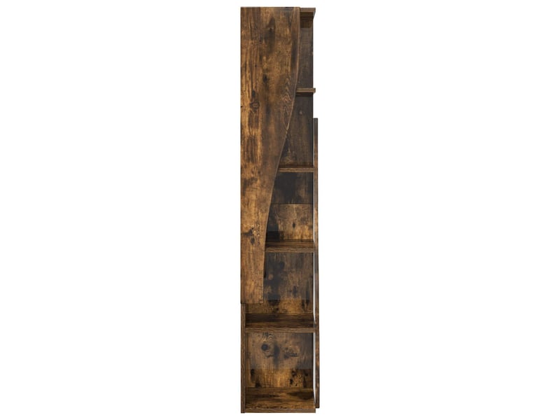  Meuble d'angle, meuble de rangement salon 27,5x27x140cm bois d'ingénierie chêne fumé  - Conforama E