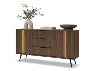 Buffet 2 porte(s) 3 tiroir(s) DMORA Hahasasi - 154 cm coloris marron