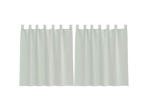 Lot de 2 voilages à œillets, voilages à anneaux gris clair 140 x 140 cm cf48960