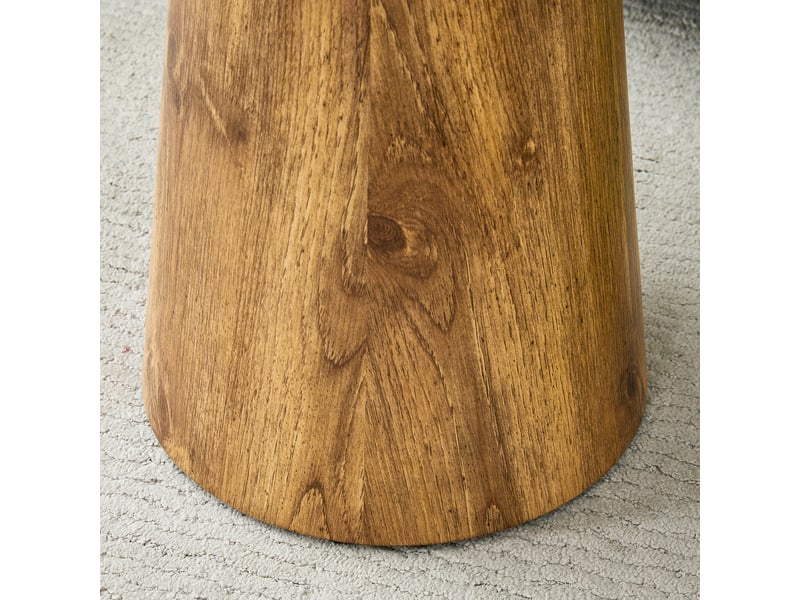  Table basse ronde,50x48 cm, charge 120 kg, mdf, coloris bois naturel  - Conforama D