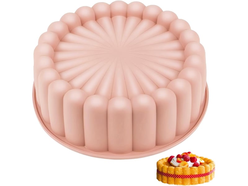 Moule à gâteau en silicone 25 cm, rond, pour gâteaux, fours, couches de gâteaux et outils de cuisson au fromage (1 pièce) LJY2084FXN - Conforama B