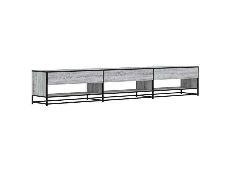  Meuble tv - banc tv - meuble de rangement sonoma gris 270x40x46 cm bois d'ingénierie  - Conforama E