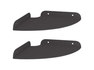 Lot de 2 étagères flottantes d'angle, étagères murales noir 18 x 18 x 2 cm cf41650