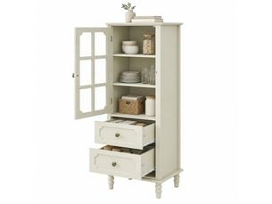 Buffet 1 porte(s) 2 tiroir(s) CHICFURN - 50 cm coloris blanc