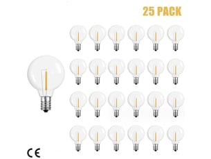 Ampoules g40 tungstène 1w 220-240v – globes clairs, base e12, 2200k (jaune chaud). Lot 25 – rw.