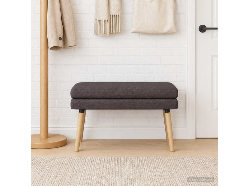  Banc d'entrée, banc à double couche marron foncé 80x40x47 cm tissu  - Conforama D