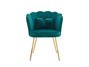 Fauteuil fixe HAVRYA  Velours vert vendu A l'unité