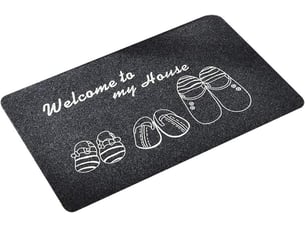 Tapis de porte extérieur et intérieur,tapis absorbant noir gris,tapis d’entrée antidérapant facile à nettoyer avec revêtement en caoutchouc pour coulo