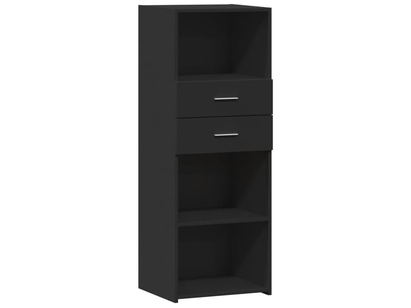  Buffet haut - bahut - meuble de rangement noir 45x42,5x124 cm bois d'ingénierie  - Conforama A