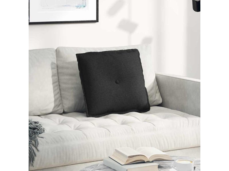  Coussin de dos, coussin de dossier noir 50 x 19 x 45 cm tissu cf54839  - Conforama B