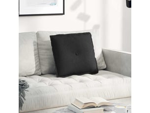 Coussin de dos, coussin de dossier noir 50 x 19 x 45 cm tissu cf54839