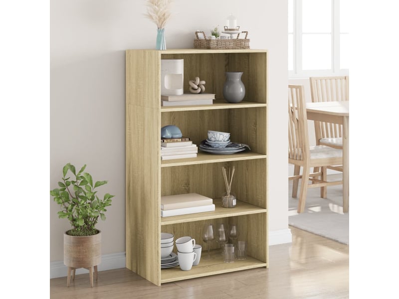  Buffet haut - bahut - meuble de rangement chêne sonoma 70x41x124 cm bois d'ingénierie  - Conforama B