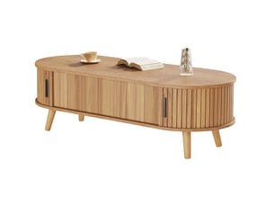 Table basse ovale coloris naturel MAISENTIEL - 50 cmx120 cm
