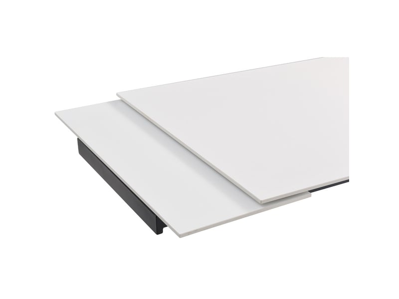 Table extensible 160 à 240 cm céramique blanc pied entrecroisé - oregon 11  - Conforama C