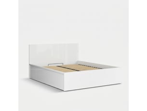 Lit simple 160x200 cm AHD AMAZING HOME DESIGN coloris blanc
