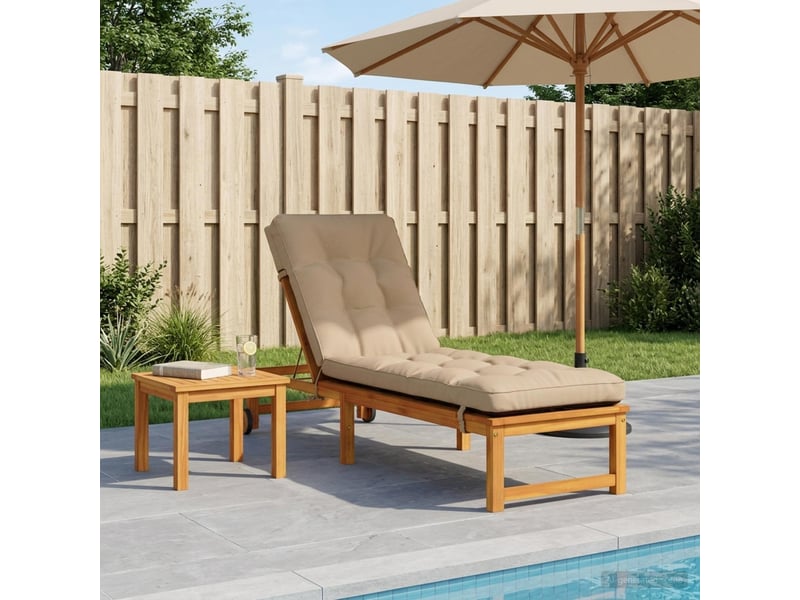  Coussin de transat, coussin pour bain de soleil vianen 100 % polyester sable 200 x 50 x 8 cm cf56337  - Conforama B