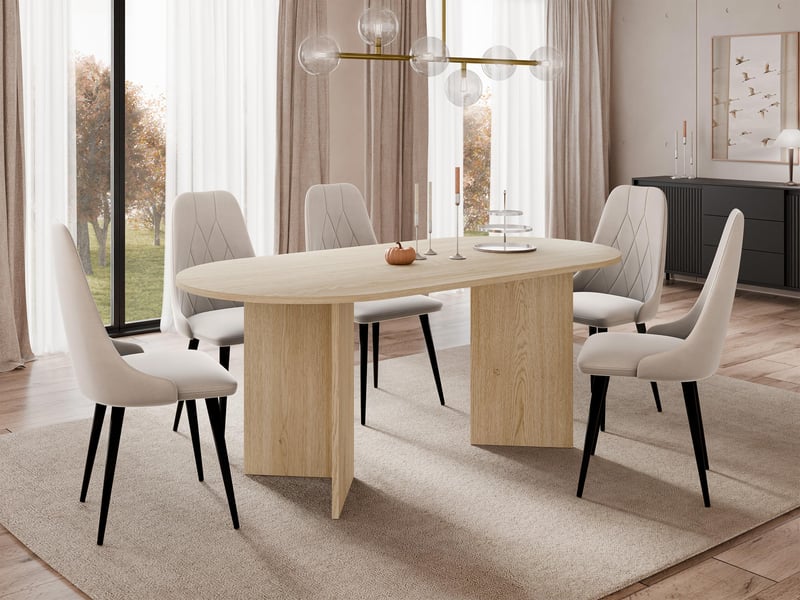 Table comfivo fungus, stratifié, stratifié, 75x90x185cm - Conforama D