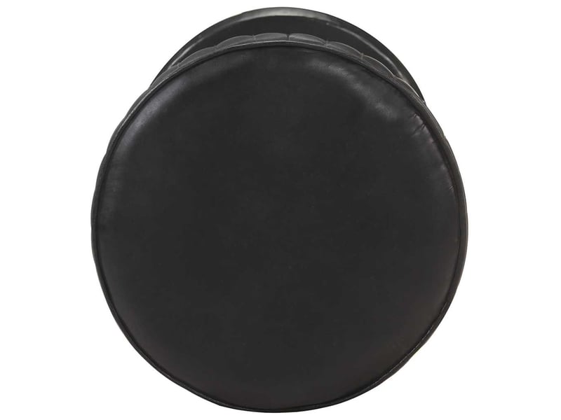  Tabouret de bar, chaise de bar noir cuir véritable  - Conforama A