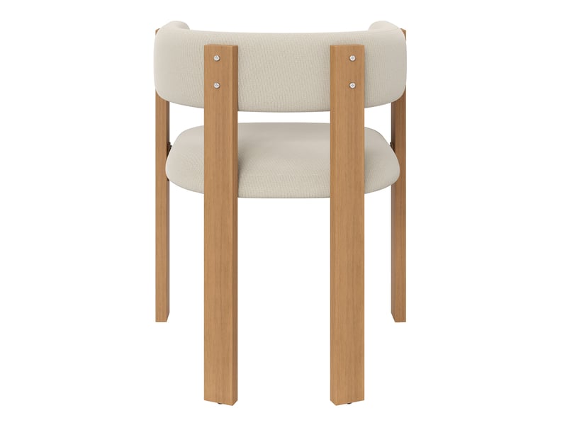  Lot de 6 chaises de salle à manger 47x48x72,5 cm, beige+naturel, métal, mobilier de salon, meuble cuisine, rembourrage épais  - Conforama D