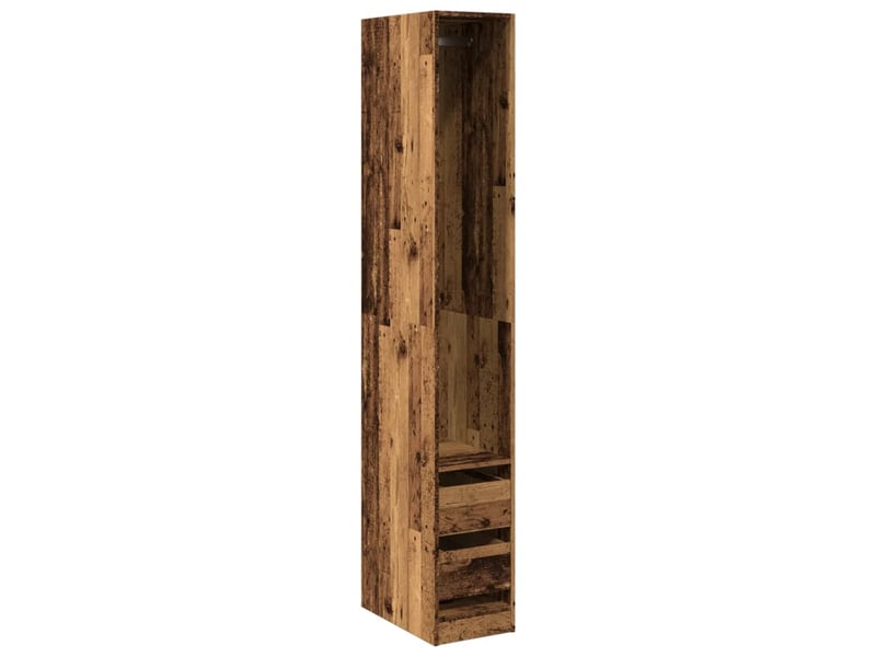  Garde-robe, armoire de rangement vieux bois 30x50x200 cm bois d'ingénierie shl26922  - Conforama A