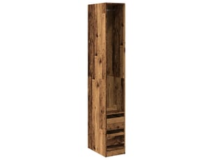 Garde-robe, armoire de rangement vieux bois 30x50x200 cm bois d'ingénierie shl26922