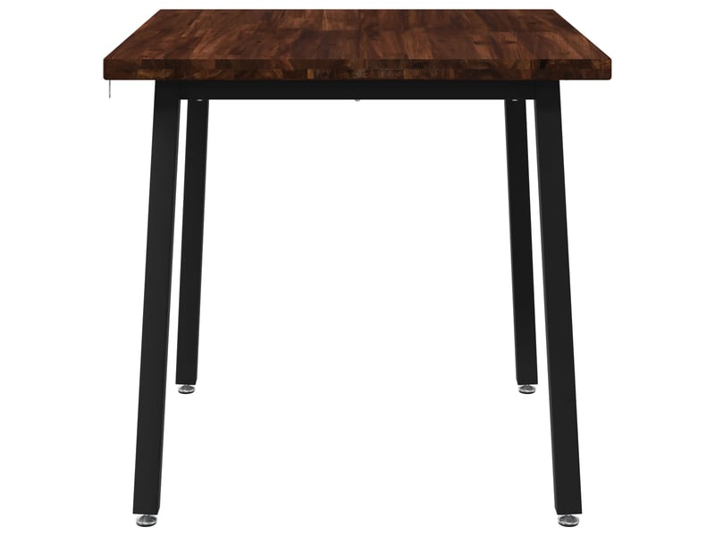  Table à manger 60x55x75 cm bois d'acacia massif marron foncé et noir shl58949  - Conforama C