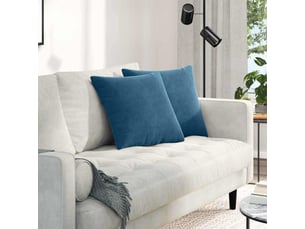 Lot de 2 coussins de canapé, coussins décoratifs bleu 45 x 45 cm cf58999