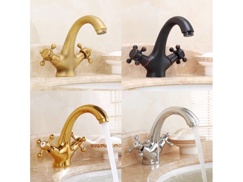  Mélangeur lavabo fixe chromé klaxon électrolytique  - Conforama D