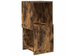 Meuble d'angle, meuble de rangement salon 30,5x30x65cm bois d'ingénierie chêne fumé