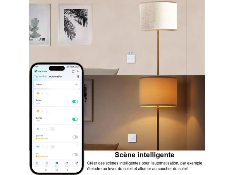  Interrupteur wi-fi intelligent 3 voies tactile capacitif encastré blanc 300 w par voie 365276_AAANN40652_6_DROPFR - Conforama D