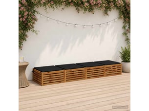 Lot de 4 coussins de siège, coussins d'assise soest 100 % polyester noir cf60446