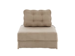 Fauteuil convertible Velours côtelé marron