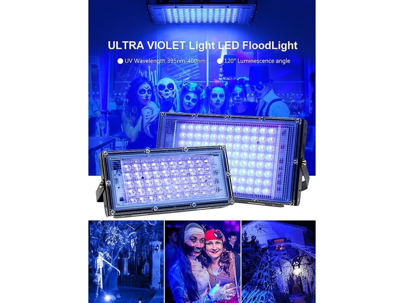  Projecteur uv led 300w lumière noire ip65 imperméable  - Conforama B