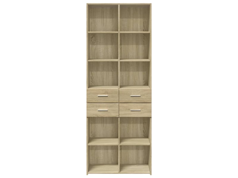  Buffet haut - bahut - meuble de rangement chêne sonoma 70x42,5x185 cm bois d'ingénierie  - Conforama D