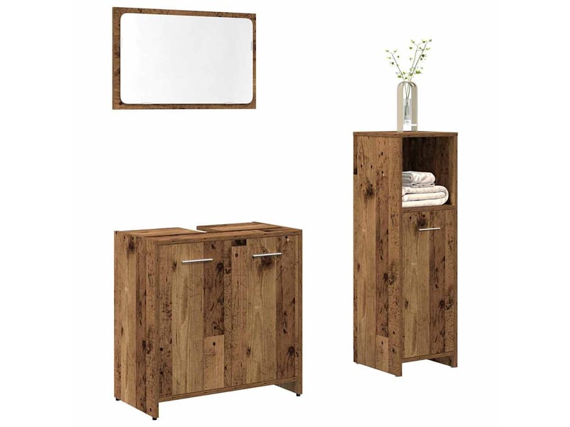 Ensemble de meubles salle de bain 3 pcs bois d'ingénierie cf63942 - Conforama B