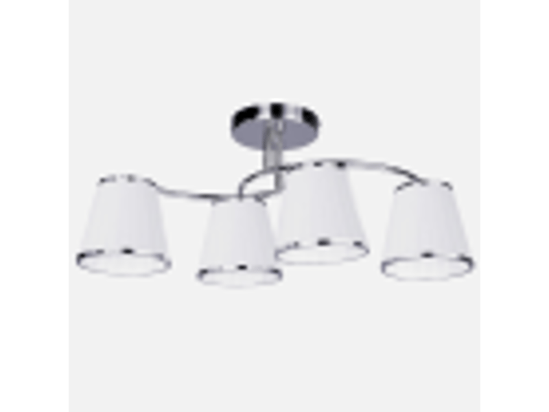  Fabrilamp lantanas, lampe classique, 4xe27, chromé et blanc, 24 x 64 x 31,5 cm 151754020 - Conforama D