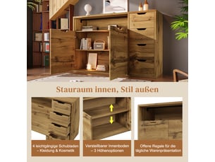 Armoire <strong></strong> <strong></strong> coloris naturel largeur 40 cm