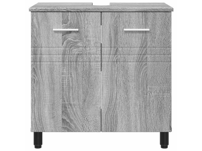  Unité de vanité de salle de bain, meuble de rangement sonoma gris 60x35x60 cm shl5214  - Conforama E