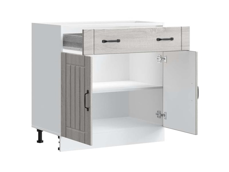  Meuble de rangement, armoire de cuisine lucca sonoma gris bois ingénierie shl8726  - Conforama D