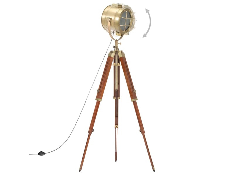  Lampadaire à trépied bois de manguier massif 165 cm shl22671  - Conforama C