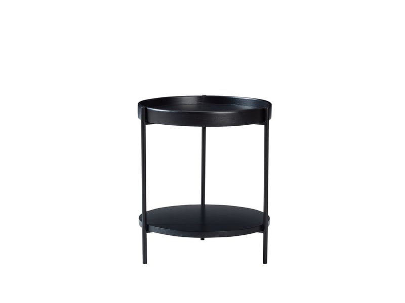  Table d’appoint ronde à 2 plateaux – noir – ø 44 x h 48 cm  - Conforama A