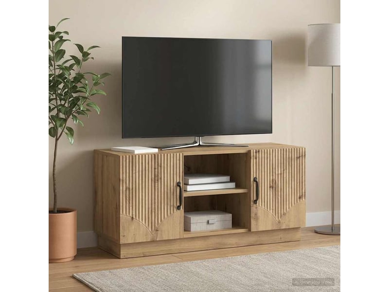  Meuble tv - banc tv - meuble de rangement 102 x 34,5 x 47 cm chêne artisanal bois d'ingénierie  - Conforama D