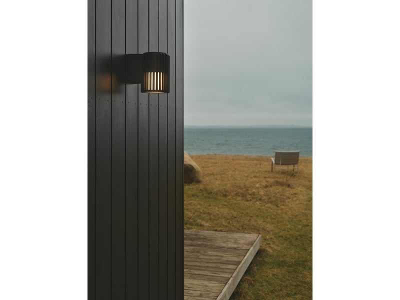  Applique murale extérieur adapté aux zones côtières, aludra simple en aluminium noir, ip54, nordlux 2118011203 - Conforama C