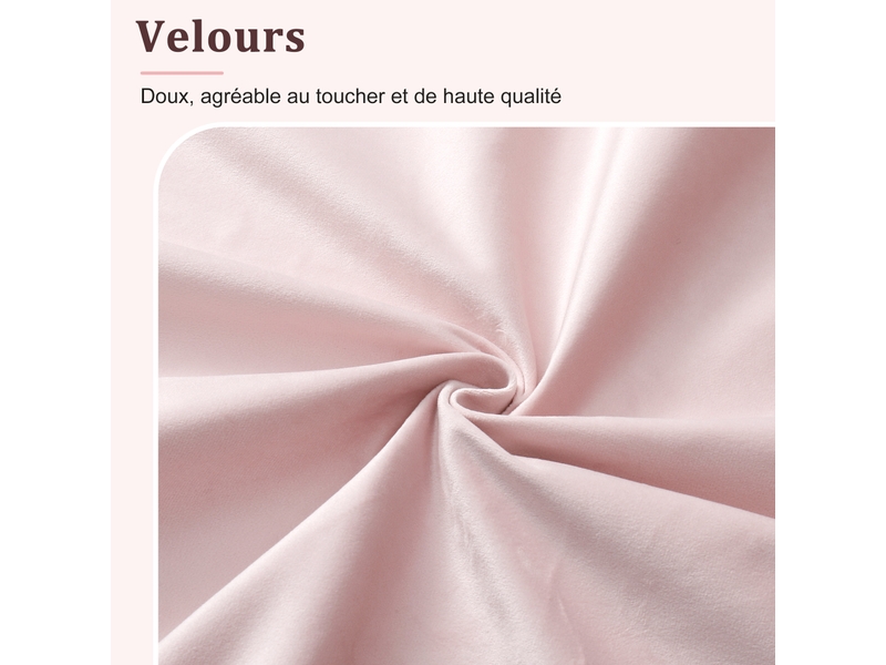 Lit coffre 90 x 200 cm - rangement hydraulique - sommier à lattes - tête de lit rembourrée - velours rose  - Conforama E