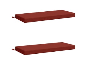 Lot de 2 coussins de banc, coussins d'assise soest 100 % polyester rouge cf57384