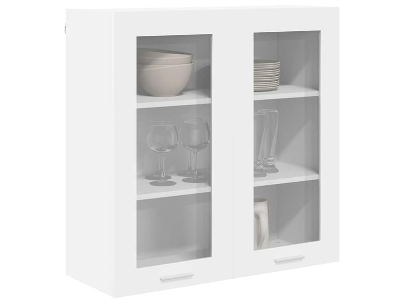Meuble de rangement cuisine, armoire suspendue blanc 80x31x80cm bois d'ingénierie shl5951 - Conforama C