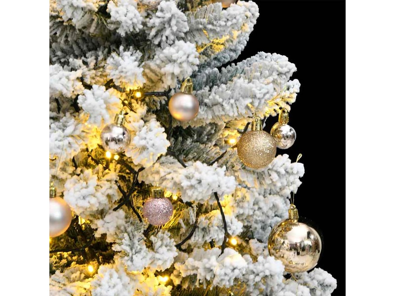  Sapin de noël, arbre de noël artificiel articulé 150 led et boules 120 cm cf61158  - Conforama C
