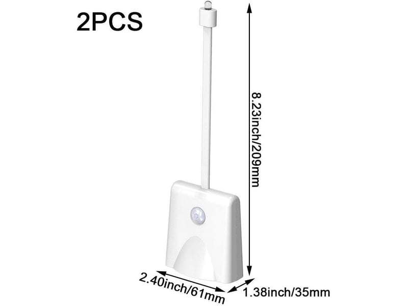  Veilleuses led pour toilettes, lumière de cuvette de toilette activée par le mouvement, 7 couleurs changeantes, lampe de nuit led pour salle de bain, blanc  - Conforama D